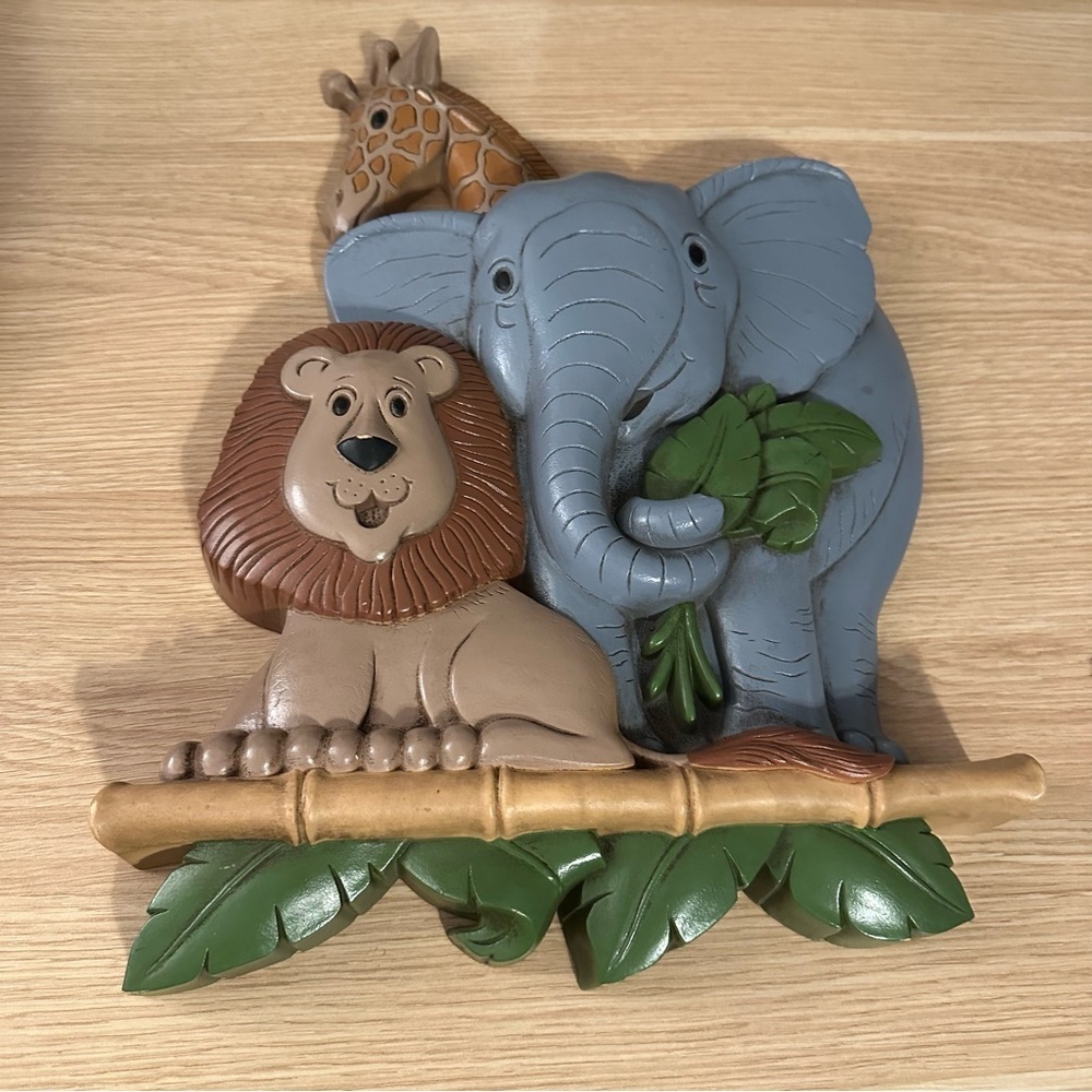 Vintage blow mold jungle wall decor - Home Interiors & Gifts